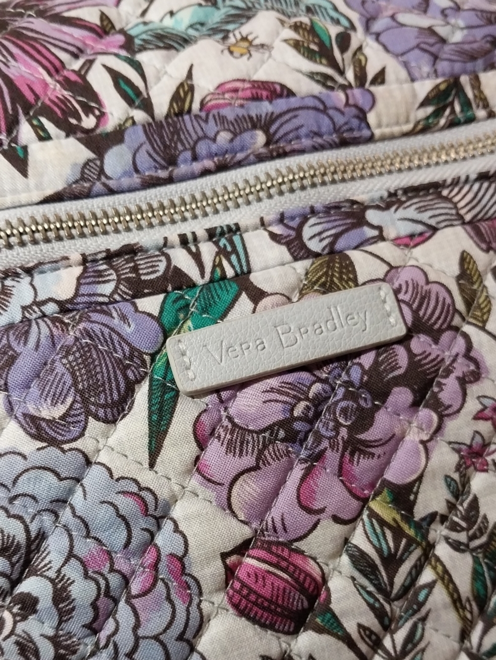 Vera Bradley Grand Weekender Lavender Meadow - Picture 3 of 12
